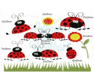 Stickserie Marienkäfer